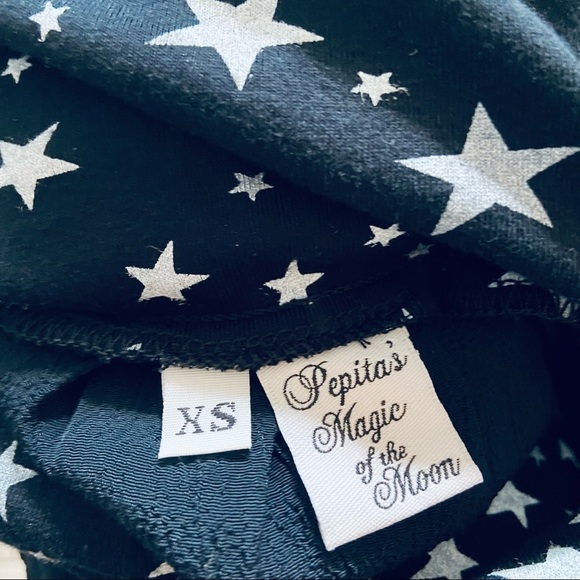 Magic of the moon size XS black stars print skirt - Picture 3 of 4